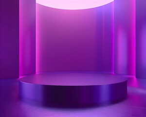 Poster - Vibrant Purple Gradient Backdrop for Sleek Product Presentation Concept