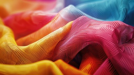 Poster - Close-up of colorful fabric