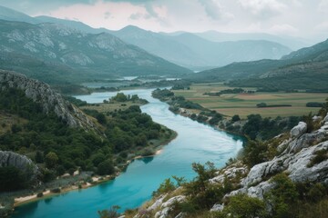 Canvas Print - River Valley Landscape