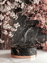 Wall Mural - Black and White Marble Bowl