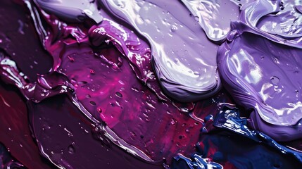 Wall Mural - Purple and Blue Painting Close-Up