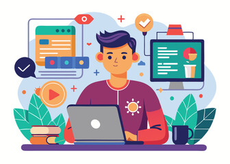 Wall Mural - UiUx Designer vector design
