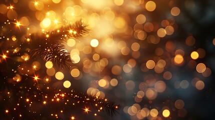 Fototapete - Elegant beige bokeh abstract background Delicate blurred wallpaper texture Template with defocused bokeh lights and copy space for business website design Banner social media advertisi : Generative AI