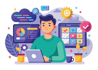 Wall Mural - UiUx Designer vector design
