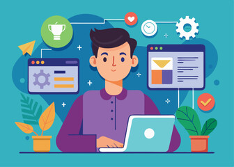 Wall Mural - UiUx Designer vector design