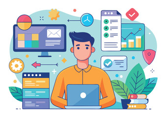 Wall Mural - UiUx Designer vector design