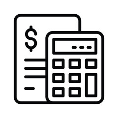 Wall Mural - Simplify your invoice calculations by using this icon for clear financial tracking and reporting