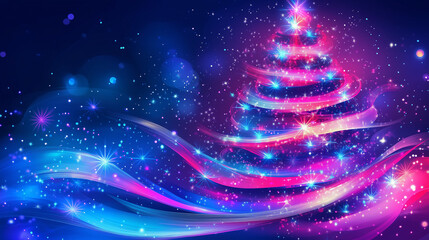 Wall Mural - abstract christmas tree