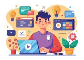 Wall Mural - UiUx Designer vector design