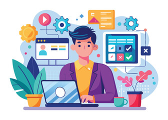 Wall Mural - UiUx Designer vector design