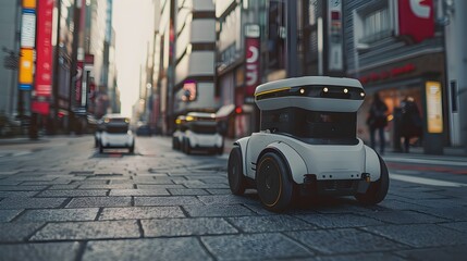 Poster - Autonomous Delivery Robots Navigating Busy Urban Environment Transporting Goods Efficiently