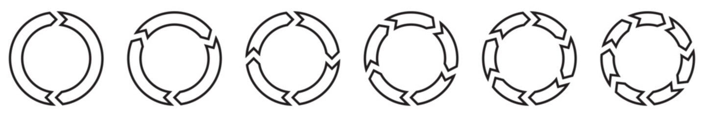 Poster - rotation arrow in circle set. infographics