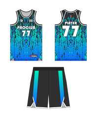 Wall Mural - Basketball jersey template design. Uniform basketball club.