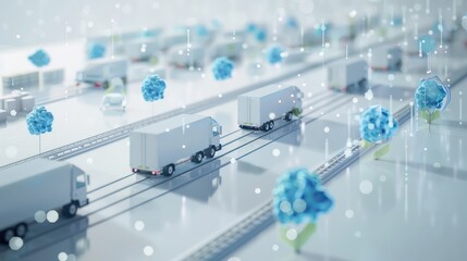 Conceptual image of vaccine distribution showing cold chain logistics