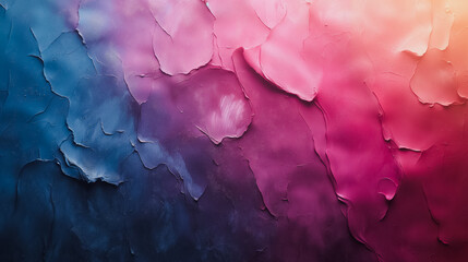 Wall Mural - A colorful abstract painting with blue, pink and purple hues