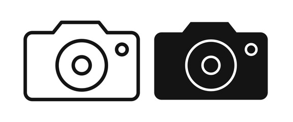 camera iconicon vector collection in outlined and solid style