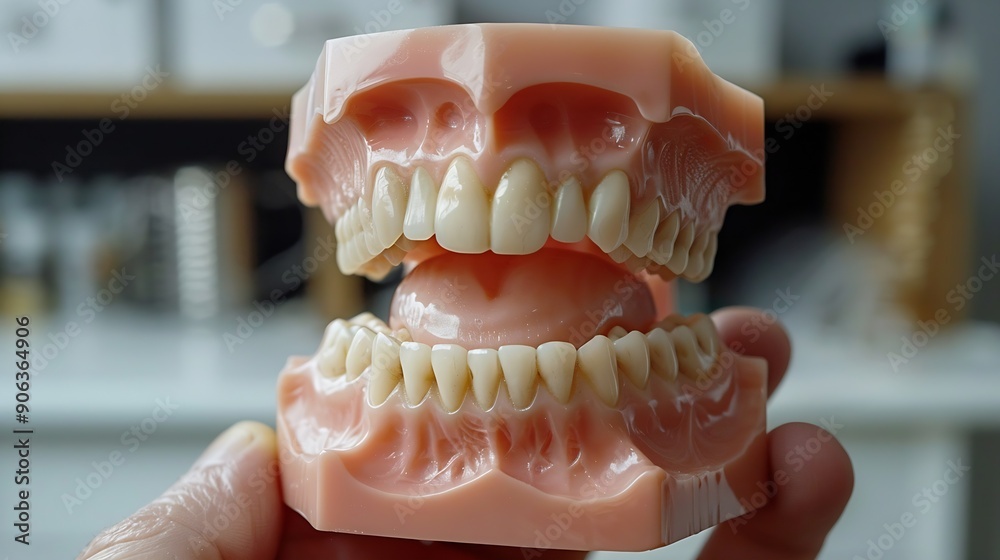 Toothache Model Dentist with tooth Anatomy model Oral Teeth and disease Scrape off ...