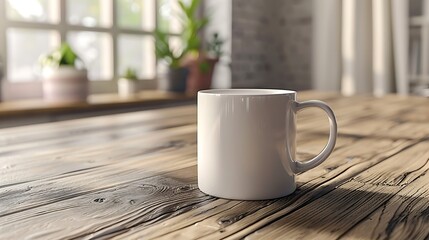 Poster - A ClosedUp Shot of A Blank Coffee Mug MockUp : Generative AI