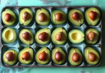 Wall Mural - Avocado Tray