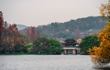 Poster - Hangzhou cityscape, China