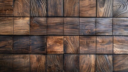 Aufkleber - dark beige brown wood texture wooden step riser laminate design vitrified ceramic large size floor tile slab wood wall cladding random tiles for exterior : Generative AI