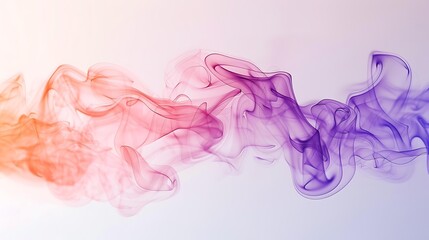 Poster - Soft, pastel-colored smoke drifting and merging on a neutral background