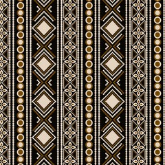 Explore the vibrant geometric beauty of African ethnic fabric patterns in rich brown tones. This design brings a  ethnic playful and dynamic essence to traditional ethnic motifs, perfect for enhancing