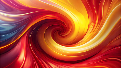 Wall Mural - Vibrant Fiery Swirl in Red and Yellow Abstract Design

