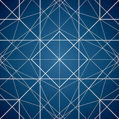 Wall Mural - Abstract Geometric Line Pattern on Blue Background

