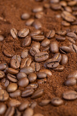 Wall Mural - natural ground and roasted coffee for making a drink