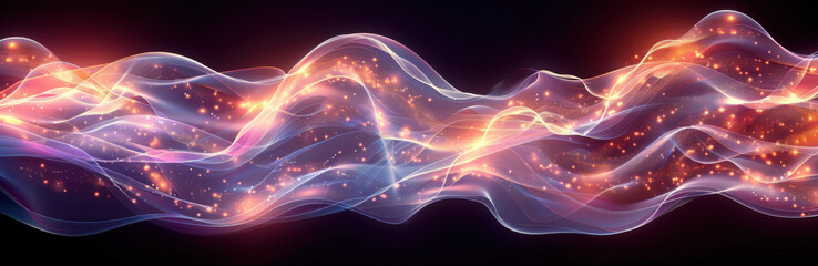 Poster - abstract flowing lights