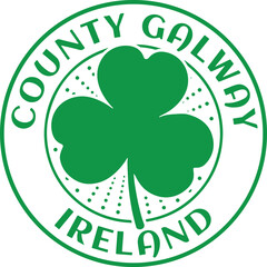 County Galway Ireland Vector