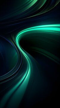 Digital green and black curve lines geometric abstract graphics poster background
