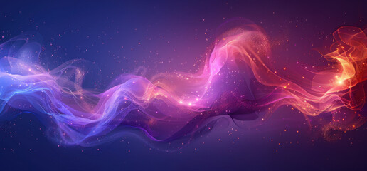 Poster - abstract colorful glowing smoke