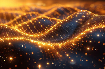 Poster - abstract golden lightscape