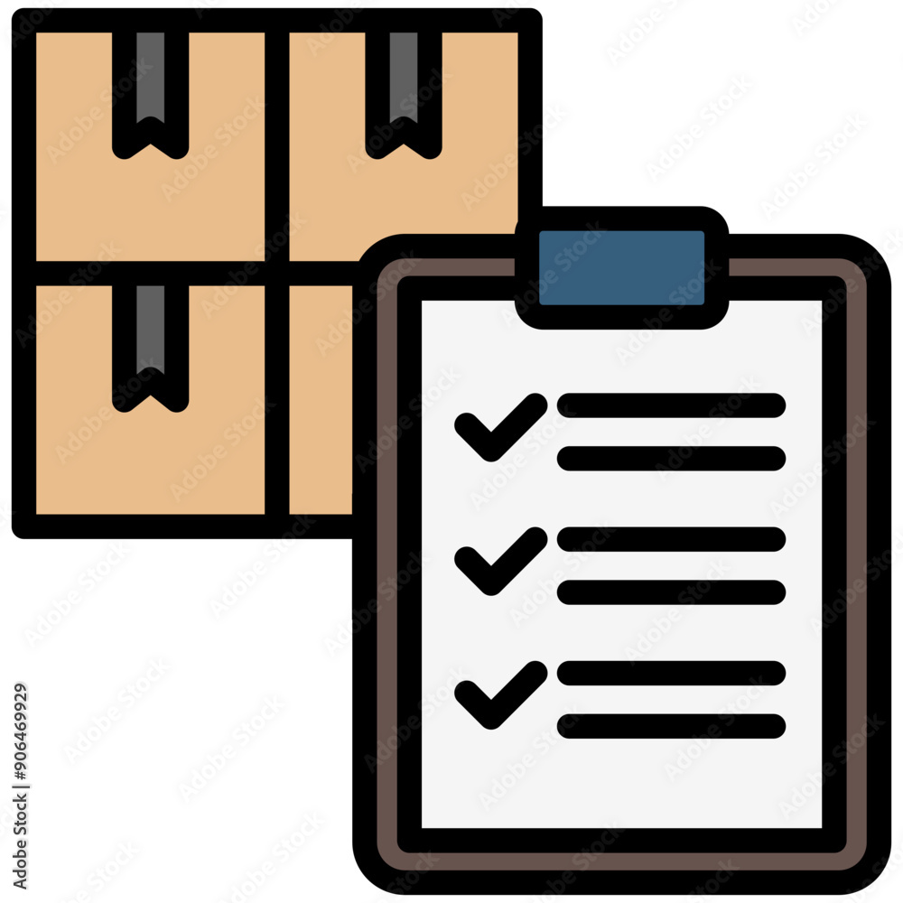 Inventory Control lineal multi color icon, relate to movie and cinema ...