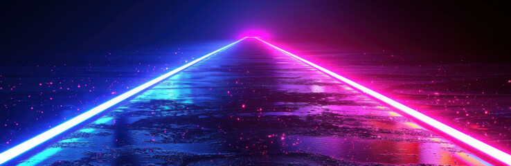 Wall Mural - Neon Lights Path