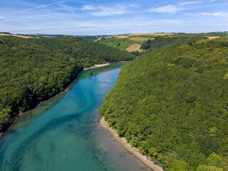 Wall Mural - Aerial view of Looe Island in Cornwall, UK