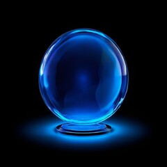 Canvas Print - glass sphere on blue background