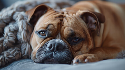 Wall Mural - english bulldog puppy