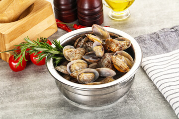 Wall Mural - Raw vongole clams for cooking