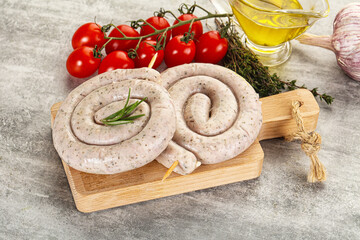 Poster - Natural spiral sausage for grill