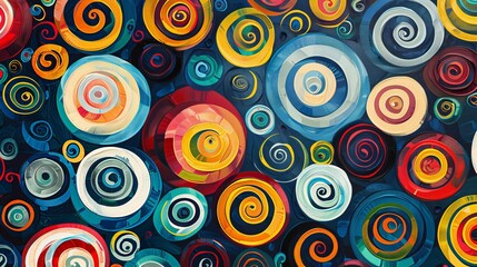 Wall Mural - Vivid Twisting Spirals