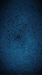 Aufkleber - blue digital fingerprint scan pattern technology abstract background with copy space