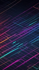 Poster - colorful futuristic grid lines pattern technology abstract background with copy space