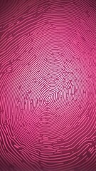 Poster - pink digital fingerprint scan pattern technology abstract background with copy space