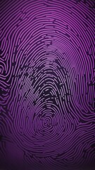 Aufkleber - purple digital fingerprint scan pattern technology abstract background with copy space