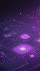 Poster - purple holographic ai interface concept technology abstract background with copy space