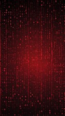 Aufkleber - red binary code pattern technology abstract background with copy space