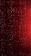 Aufkleber - red binary code pattern technology abstract background with copy space